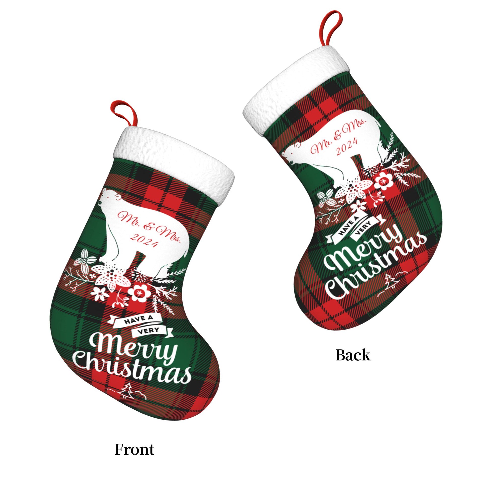 Custom Christmas Stockings Bear