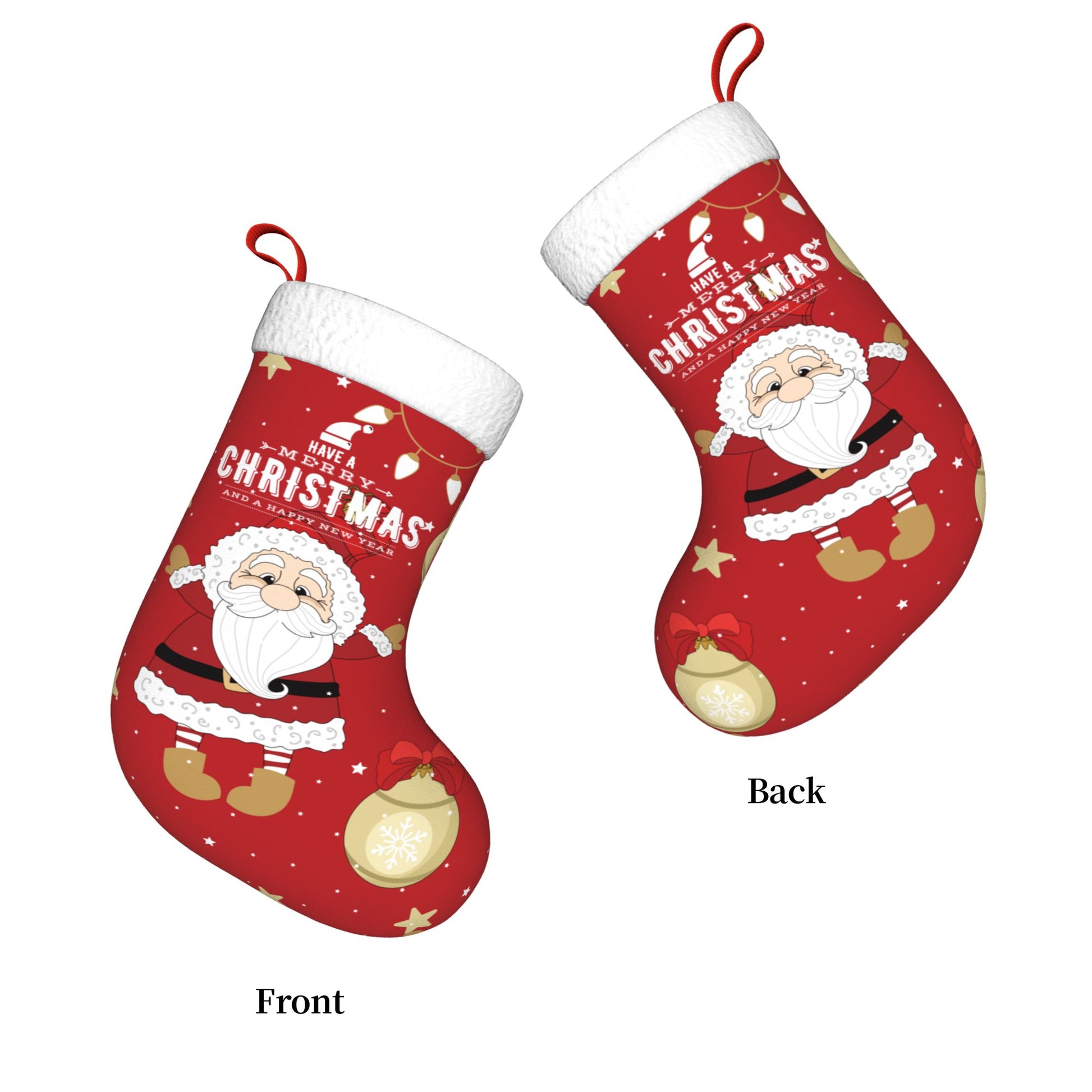 Personalized Christmas Santa Stockings Red