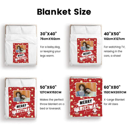 Personalized Christmas Santa Blanket with Photo