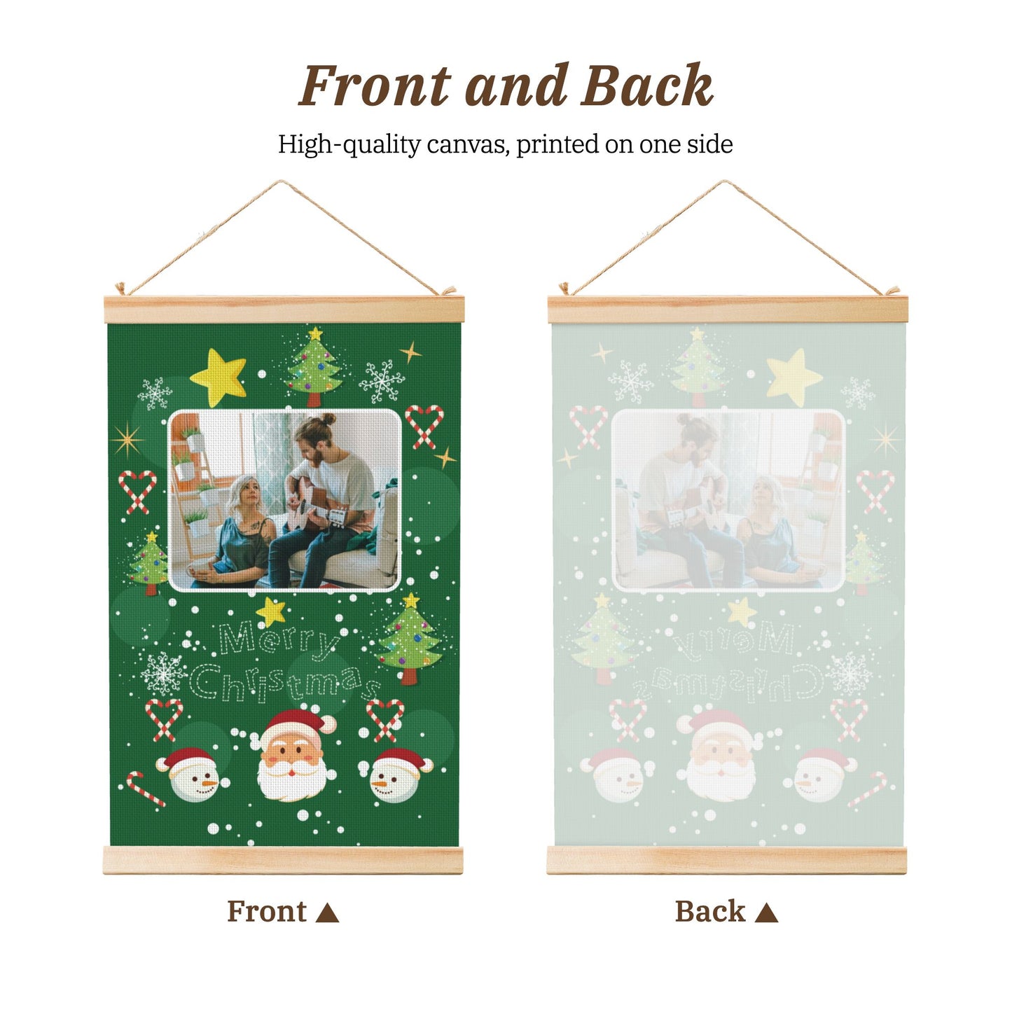 Personalized Christmas Santa Wooden Poster