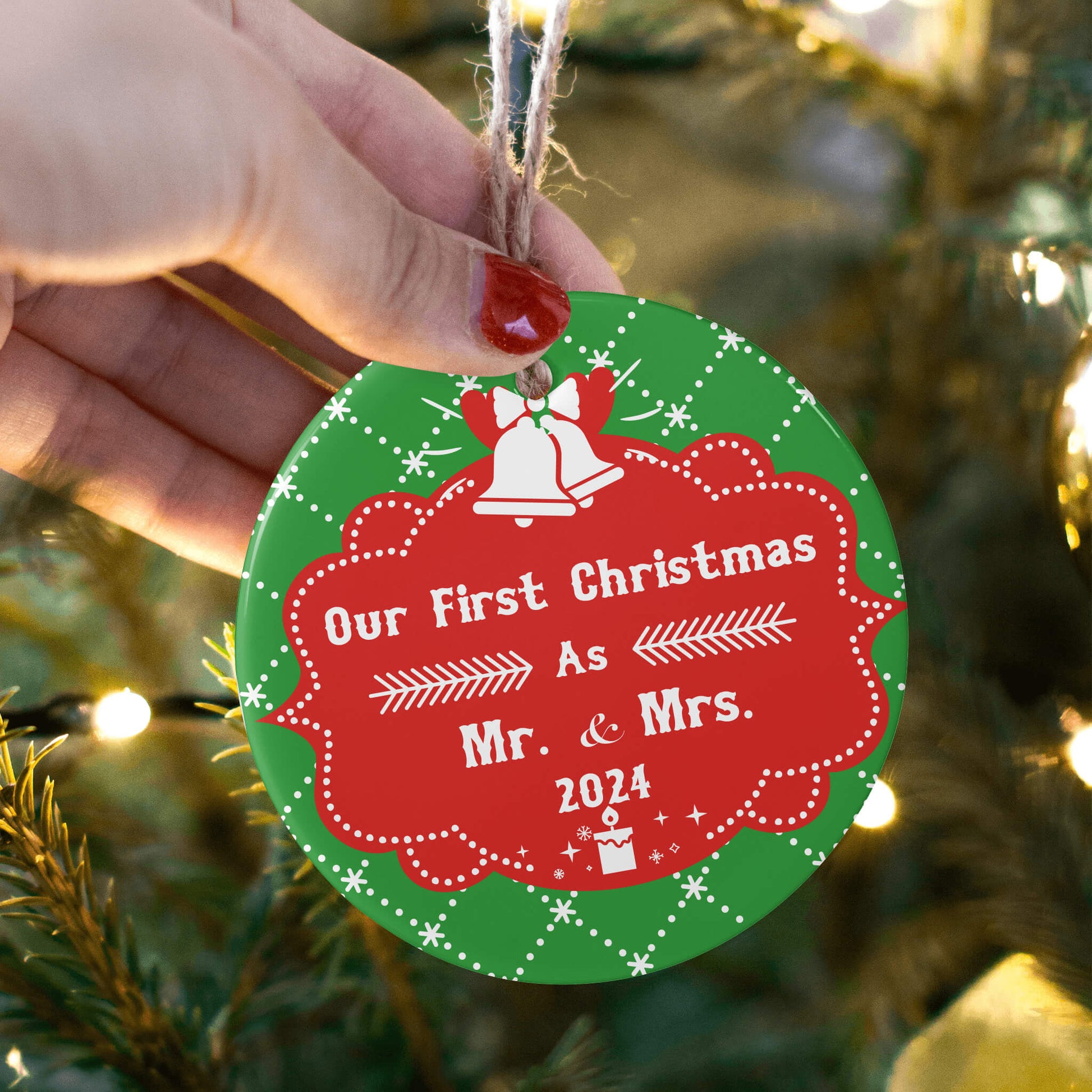 Personalized First Christmas Ornament Wedding Gift