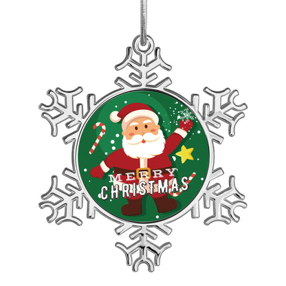 Personalized Snowflake Ornaments Santa