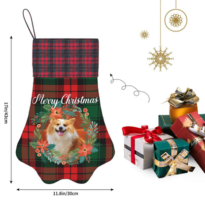 Christmas Dog Pet Paw Stocking