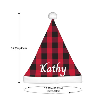 Custom Christmas Hat Red Black