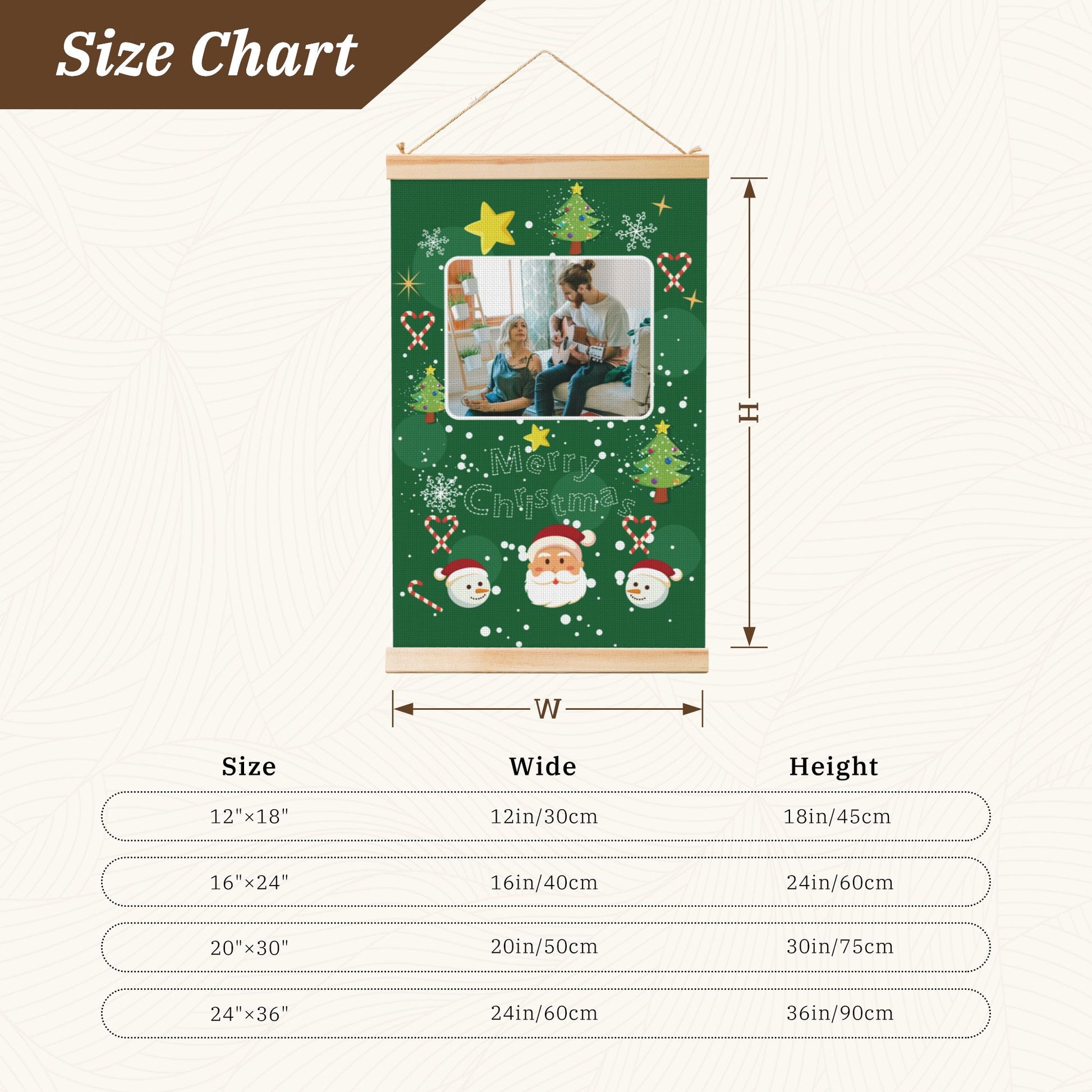 Personalized Christmas Santa Wooden Poster