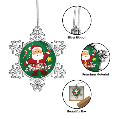 Personalized Snowflake Ornaments Santa