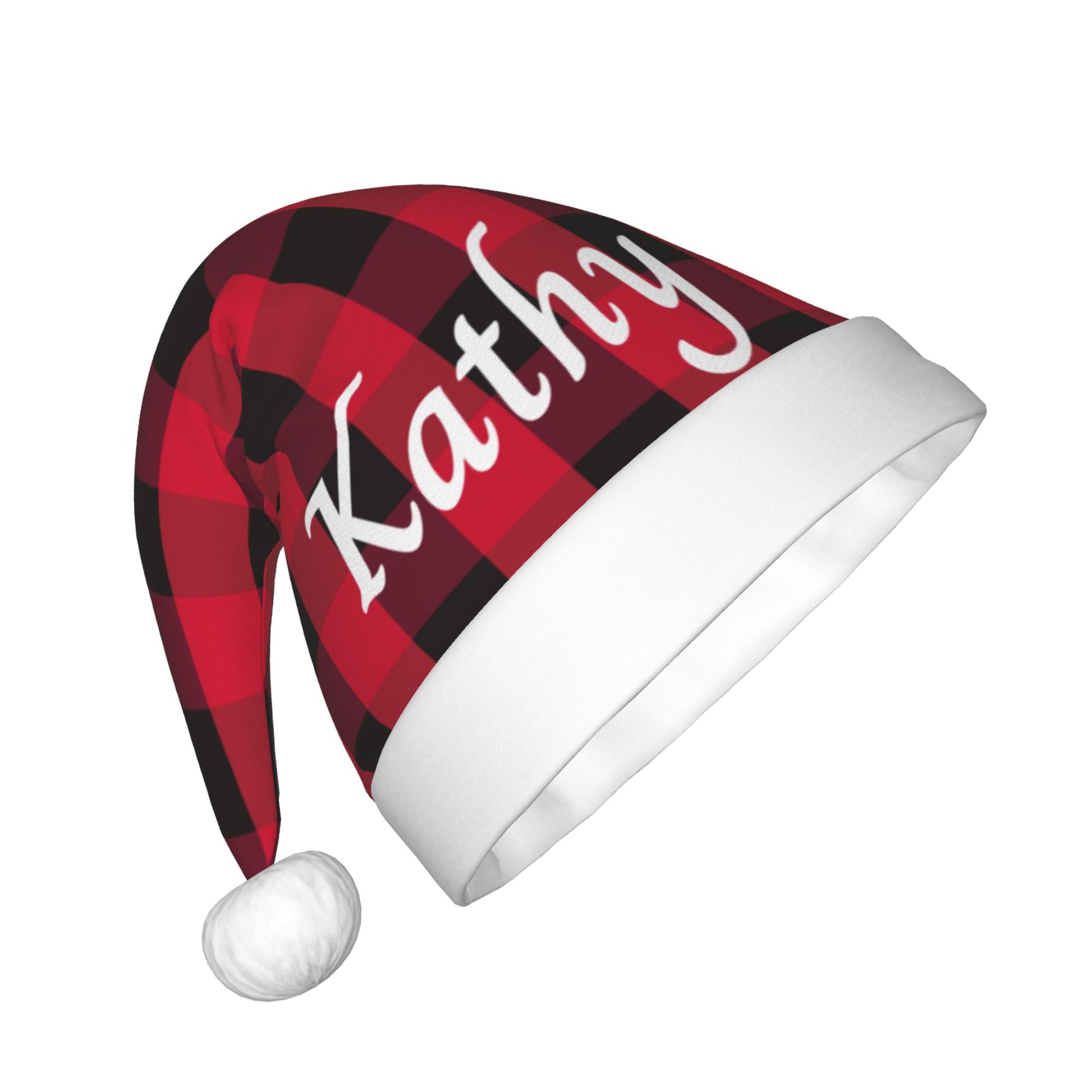 Custom Christmas Hat For Kids Red Black