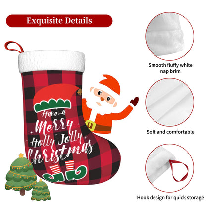 Custom Christmas Stockings Santa Grid