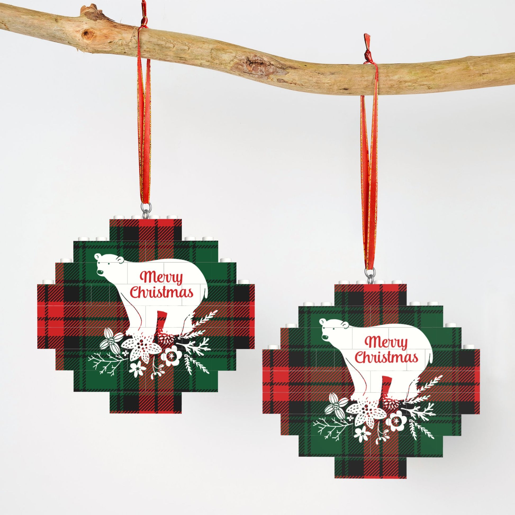 Christmas Brick Blocks Ornaments Bear