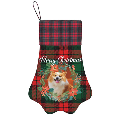 Christmas Dog Pet Paw Stocking