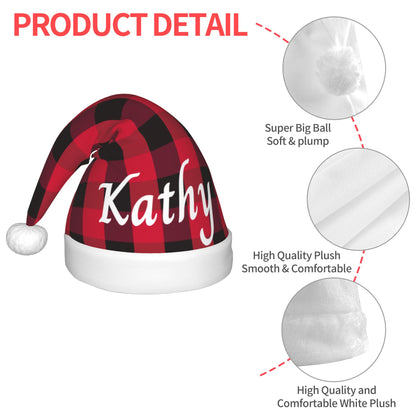 Custom Christmas Hat For Kids Red Black