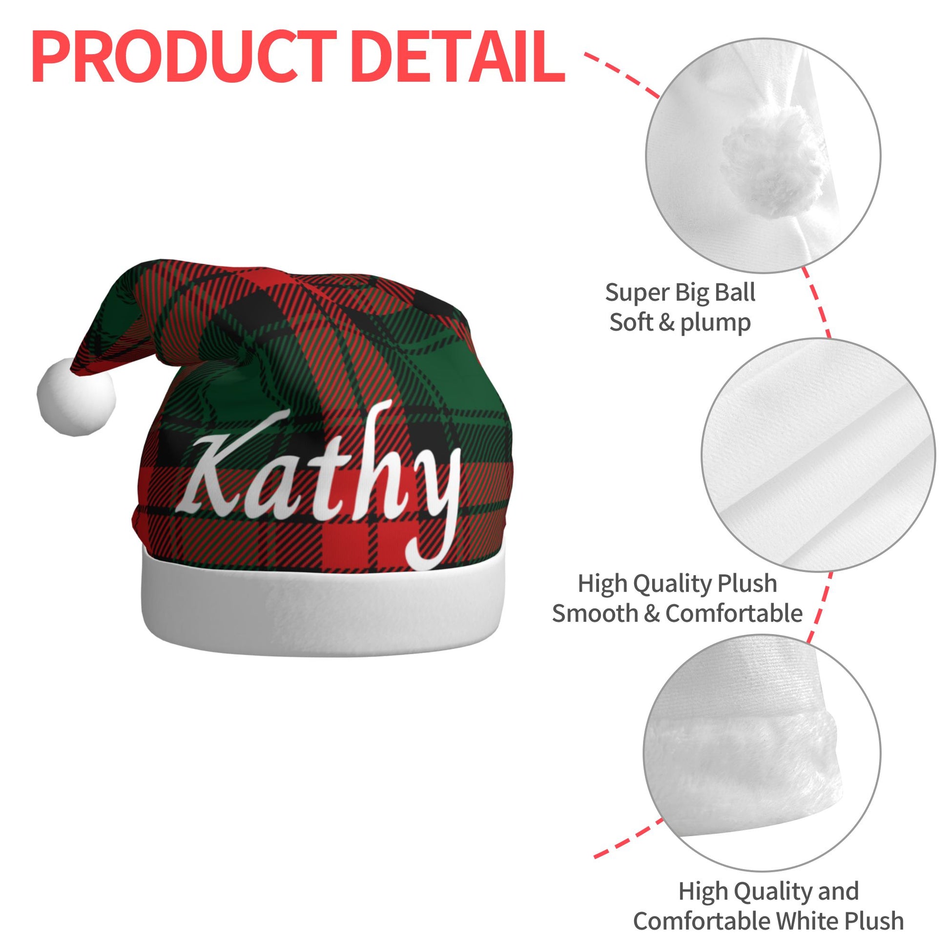 Custom Christmas Hat_ Red Green