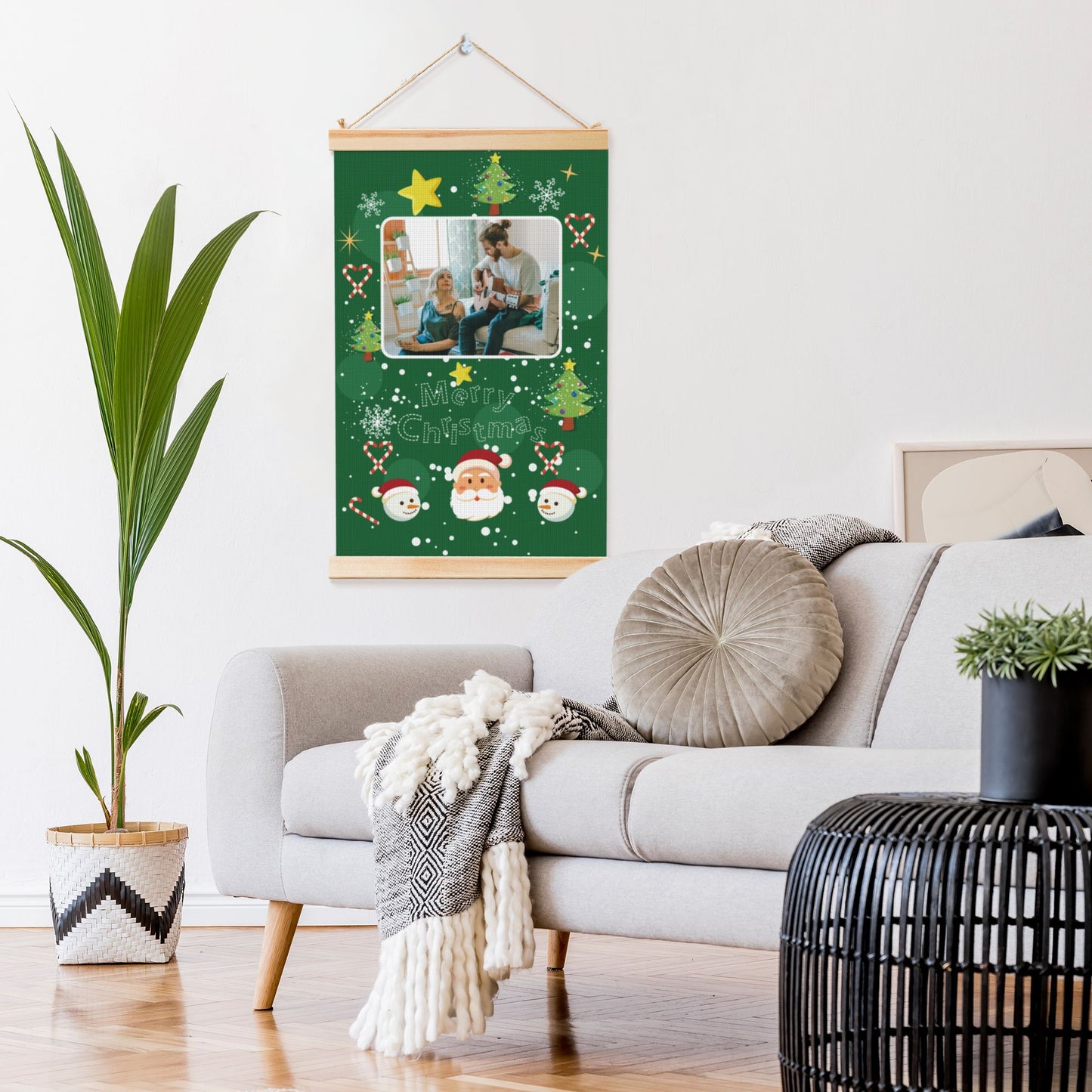 Personalized Christmas Santa Wooden Poster