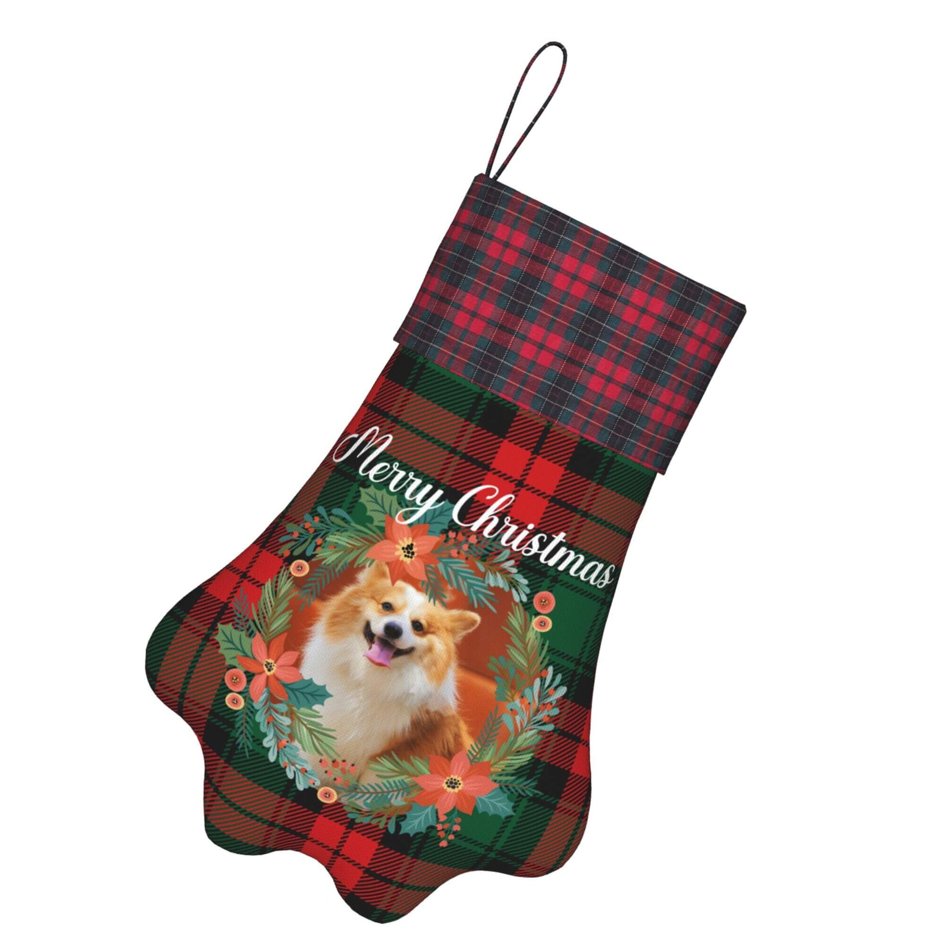 Christmas Dog Pet Paw Stocking