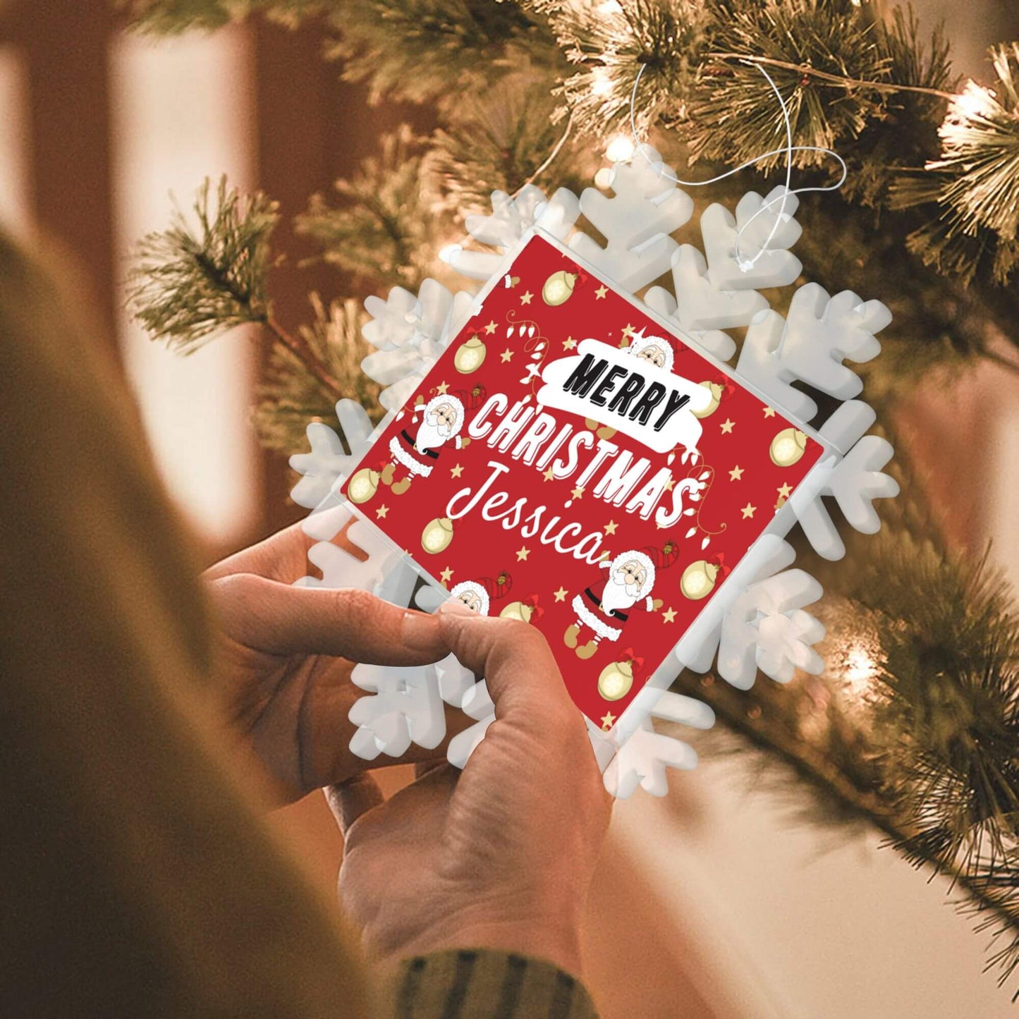 DIY Christmas Snowflake Ornaments Name