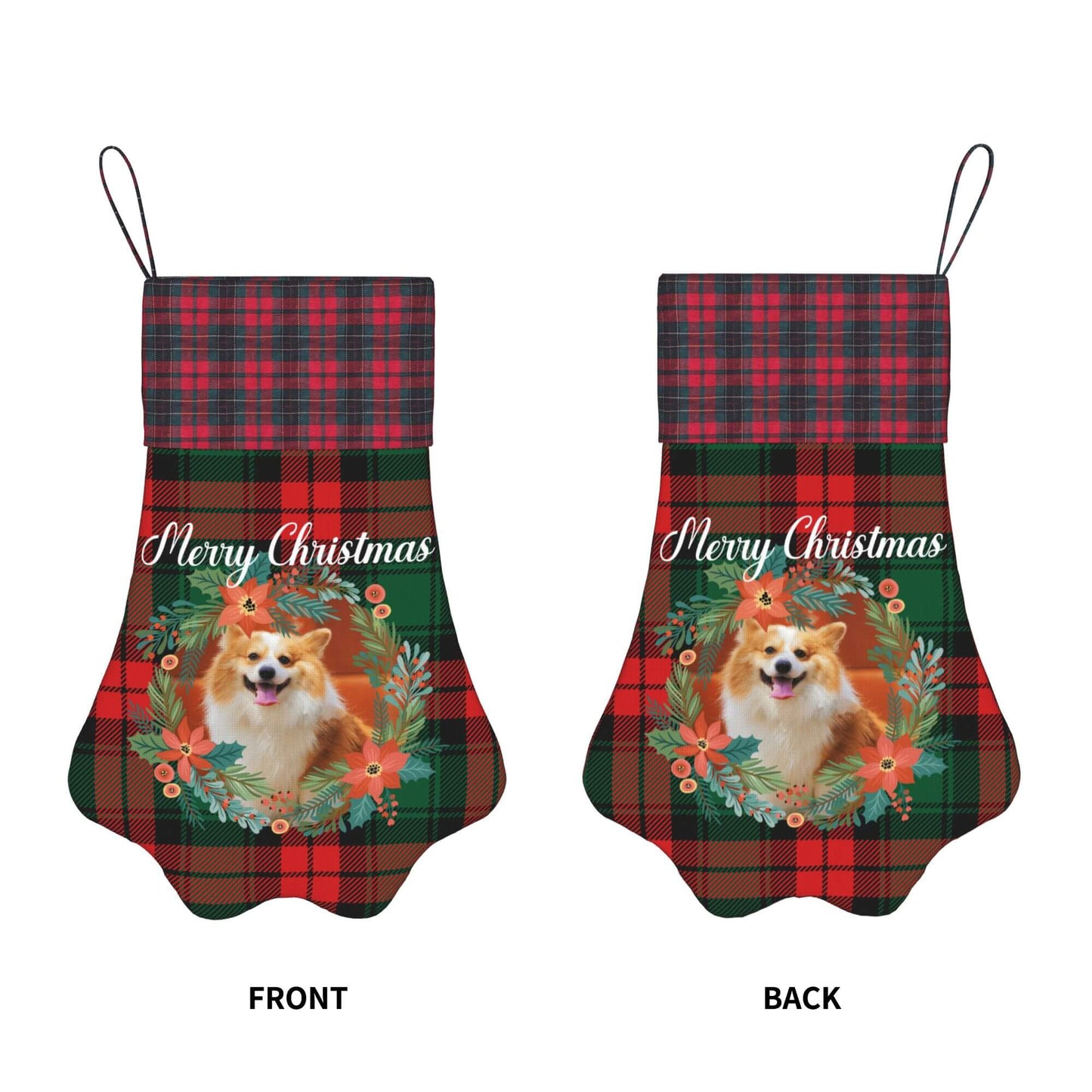 Christmas Dog Pet Paw Stocking