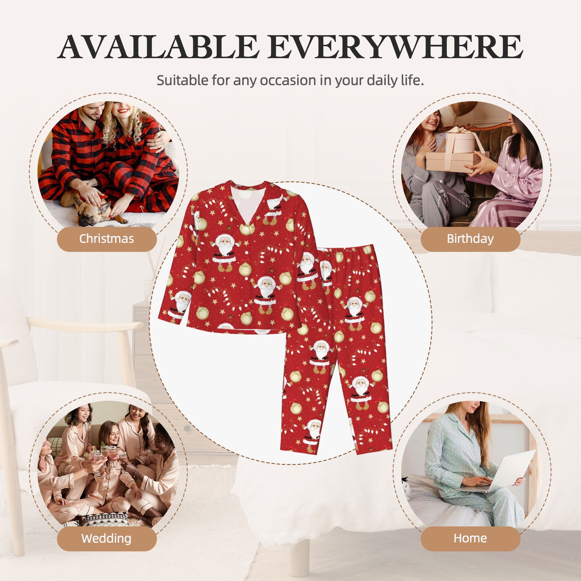 Custom Christmas Santa Pajamas for Women