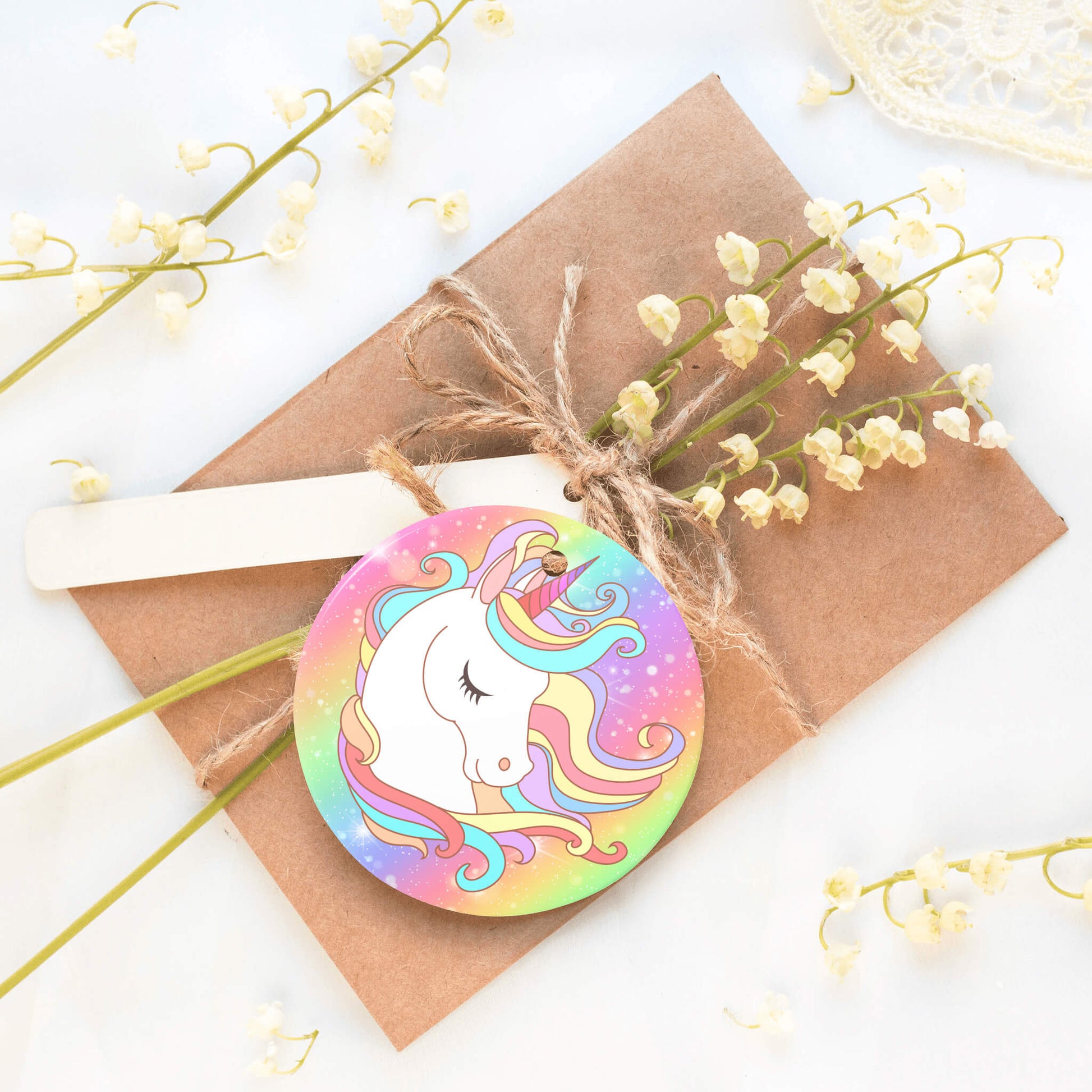 Christmas Unicorn Rainbow Ornaments Gifts
