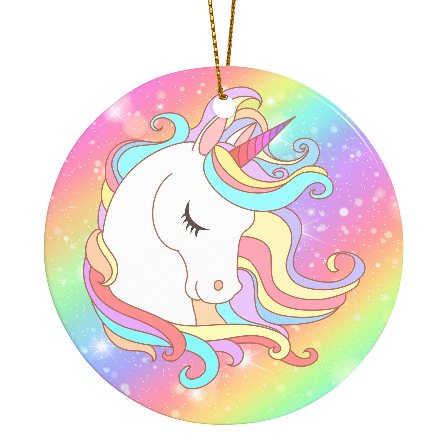 Christmas Unicorn Rainbow Ornaments Gifts